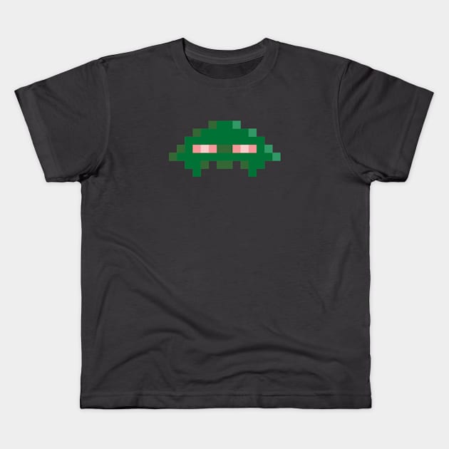 Retro gaming Space Invader Kids T-Shirt by GerrardShuttleworthArt